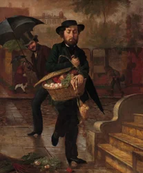 Junger Ehemann, erster Einkauf, 1854